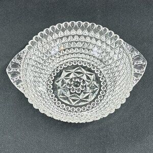 Vintage Pressed Glass Serving Bowl